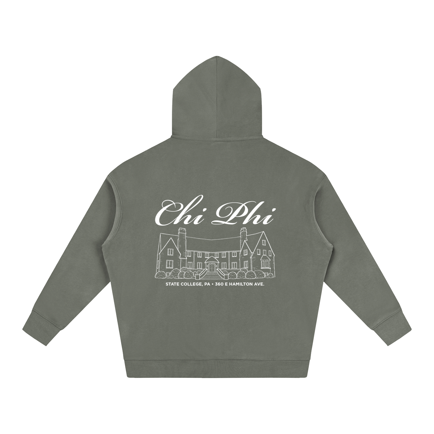 Chi Phi Cursive Fleece Hoodie