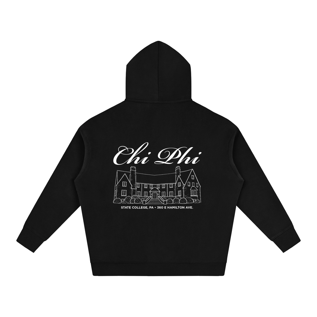 Chi Phi Cursive Fleece Hoodie