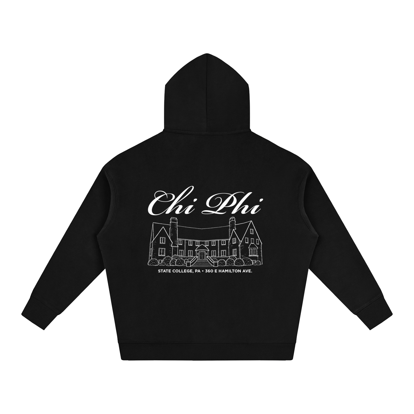 Chi Phi Cursive Fleece Hoodie