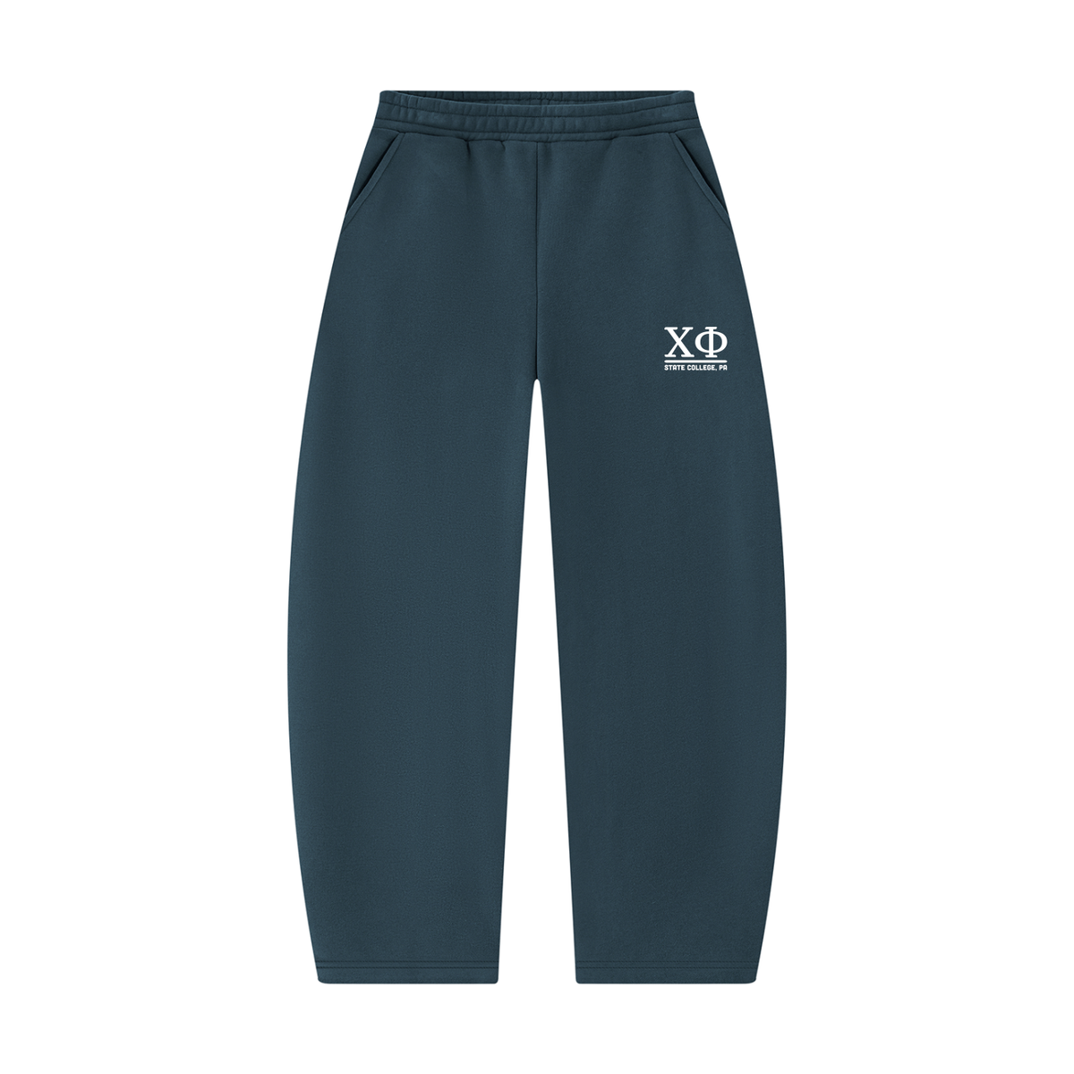 Sweatpants with White Text
