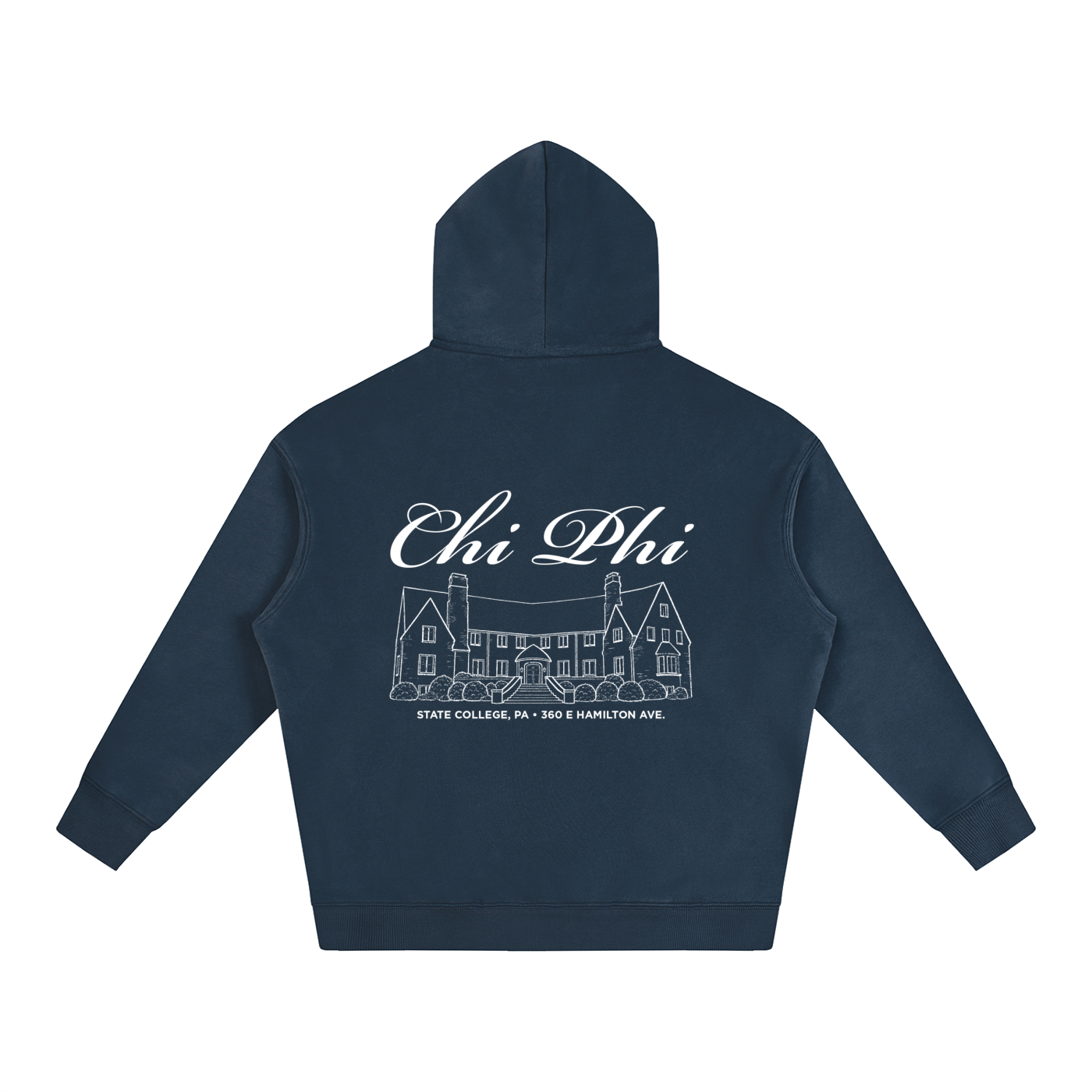 Chi Phi Cursive Fleece Hoodie